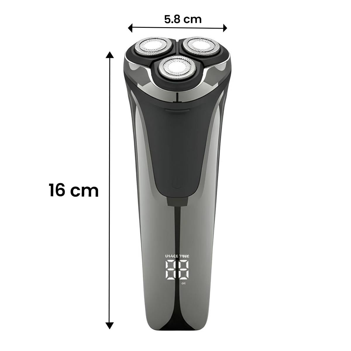 Rasoir Rotatif Électrique Intelligent Étanche Rechargeable avec 3 Têtes-3