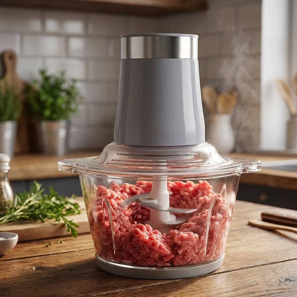 Hachoir Électrique 200W 2 litres 2 Vitesses avec Bol en Verre-2