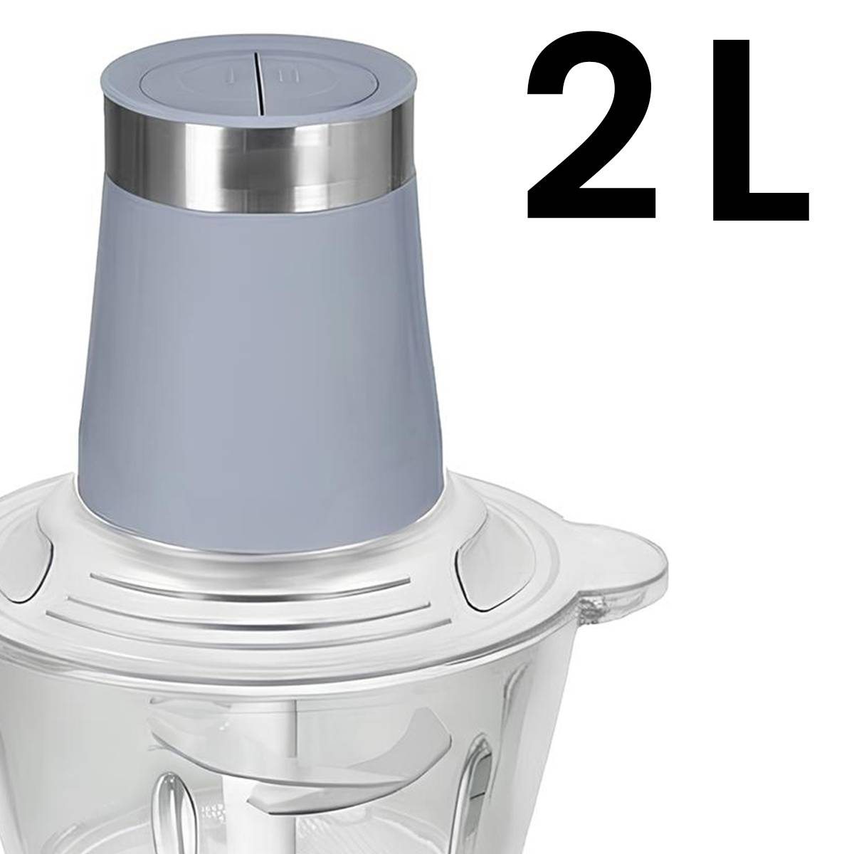 Hachoir Électrique 200W 2 litres 2 Vitesses avec Bol en Verre-3