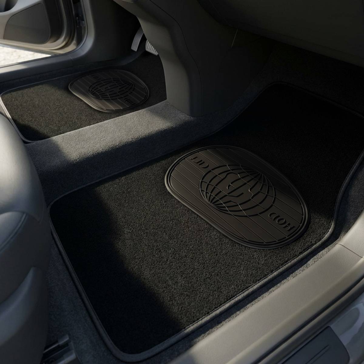 Ensemble de Tapis de Sol pour Voiture Universel en PVC Écologique-2