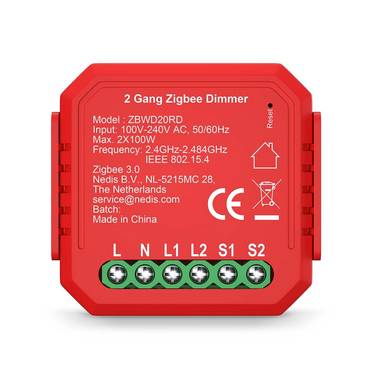 Interrupteur Connecté Zigbee 3.0 200W pour Double Variateur