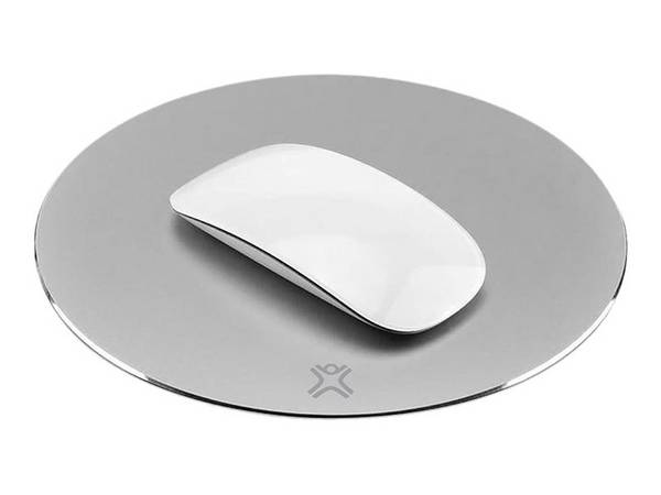 XTREMEMAC Tapis de souris rond en aluminium Argent