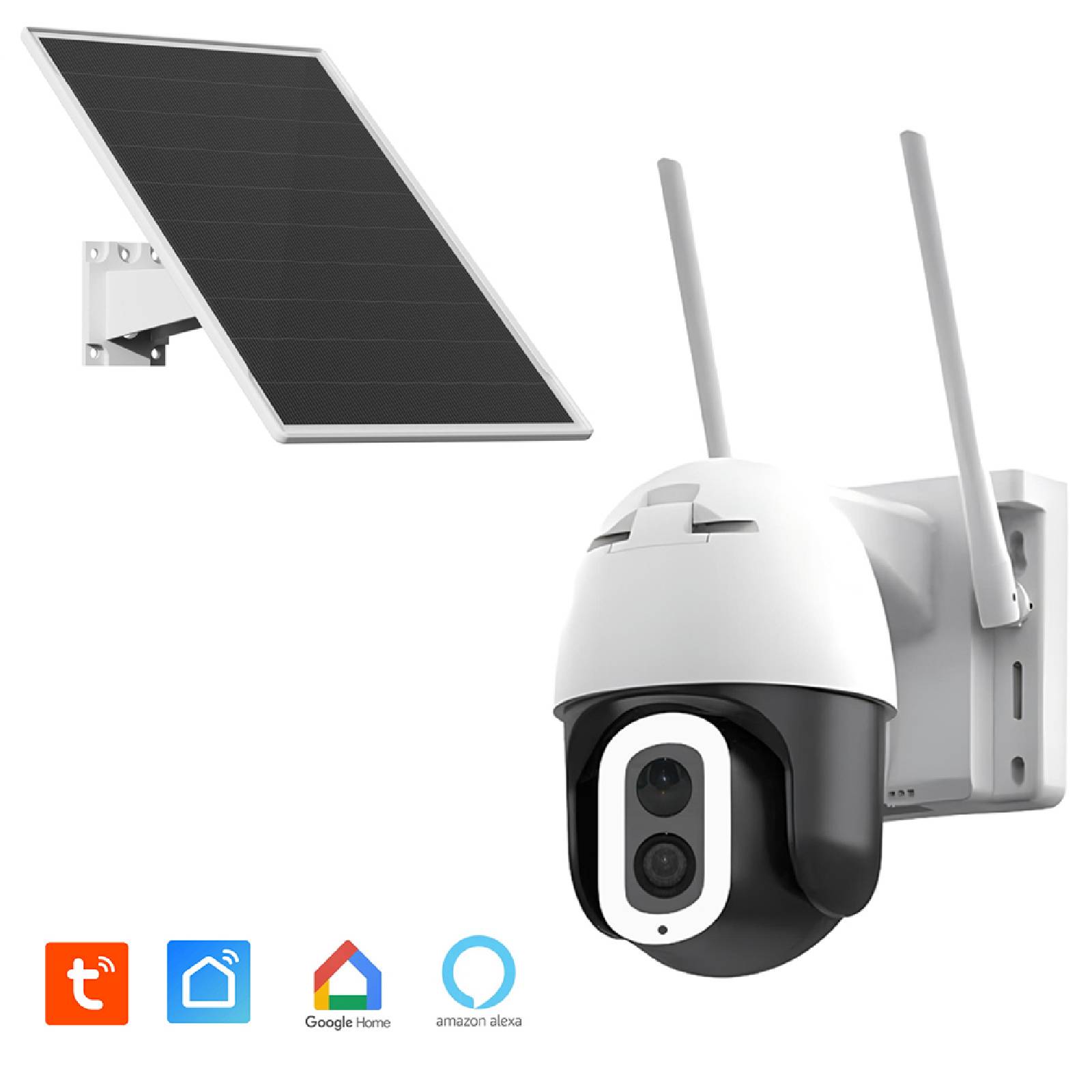 Caméra IP Motorisée Extérieure Ultra HD 2K+ 4MP 100% Solaire WiFi DualBand LED 800lm-0