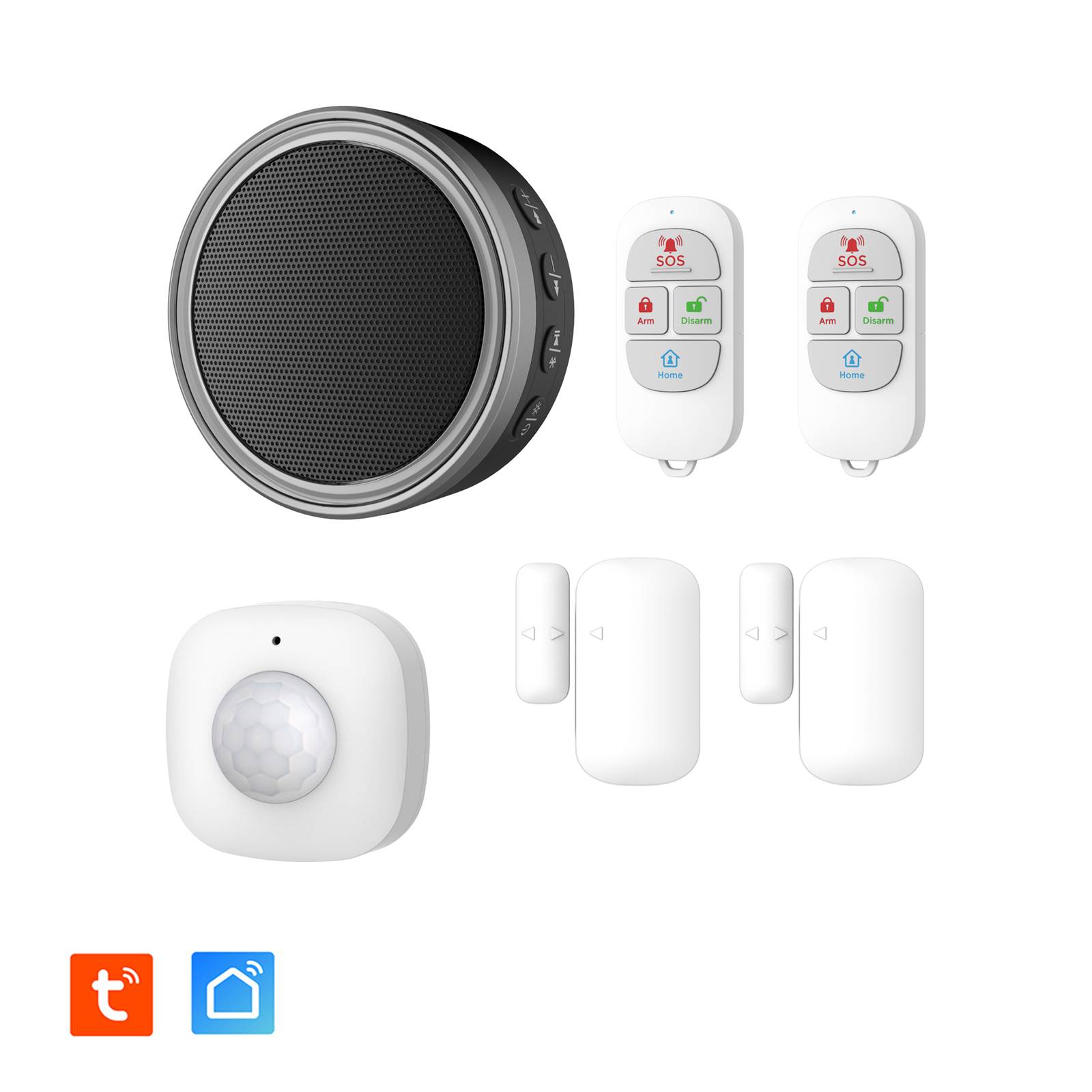 Kit Alarme Évolutif 868 Mhz connecté Wifi 2,4Ghz avec Sirène 90dB Flash LED intégré-0