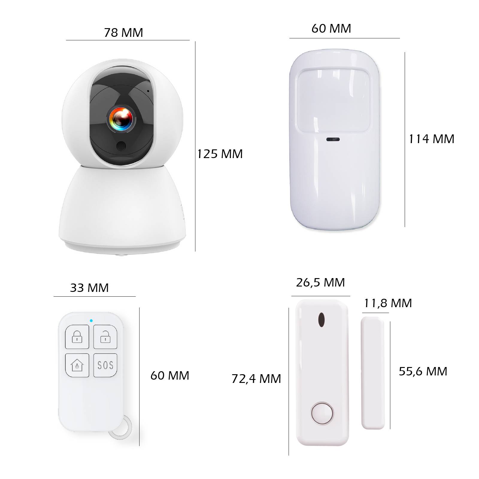 Image du symbole pour Kit d’Alarme intérieure connecté Évolutif avec Caméra IP PT 4MP avec Sirène intégrée 90 dB