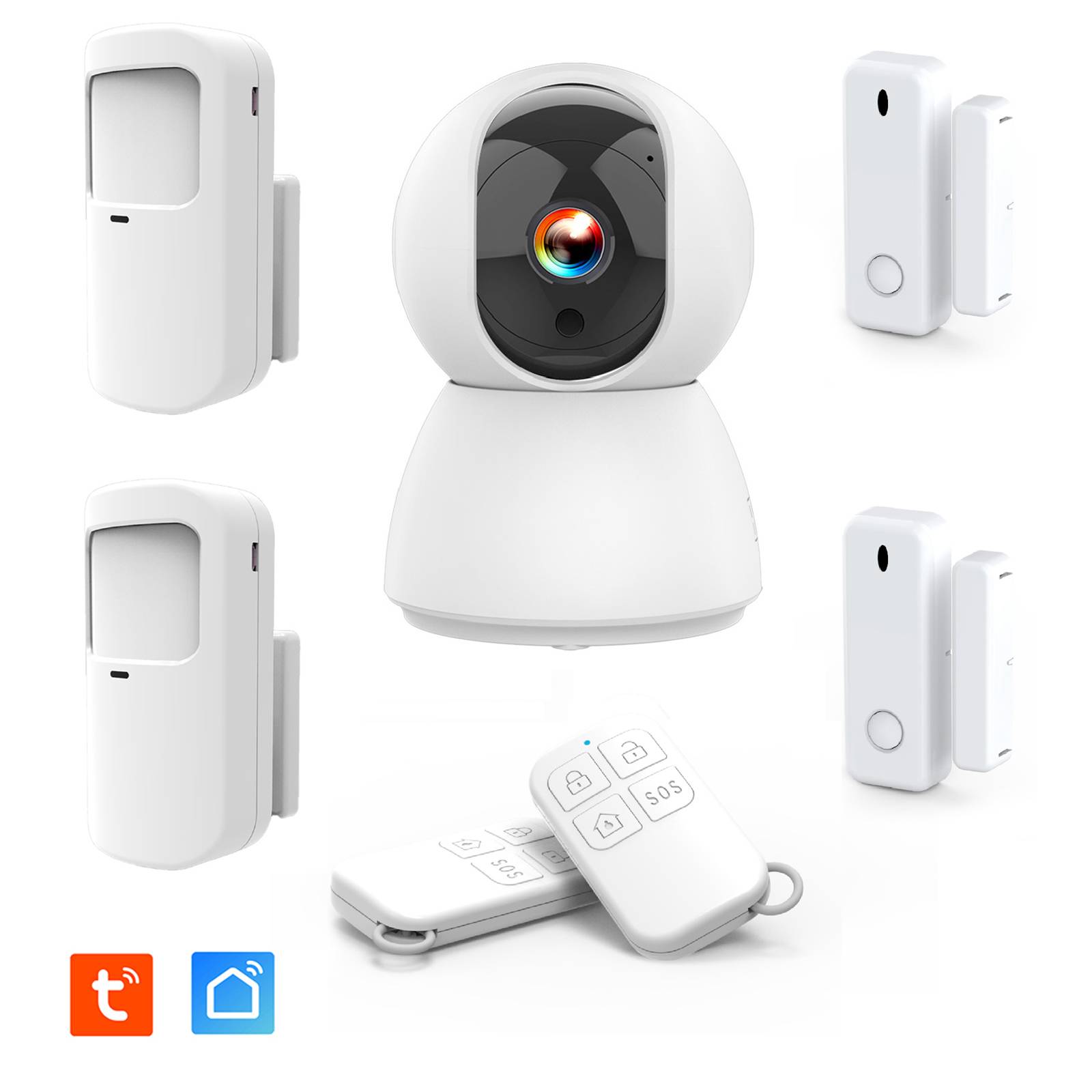 Kit d’Alarme intérieure connecté – Etendu – Évolutif avec Caméra IP PT 4MP avec Sirène intégrée 90 dB-0