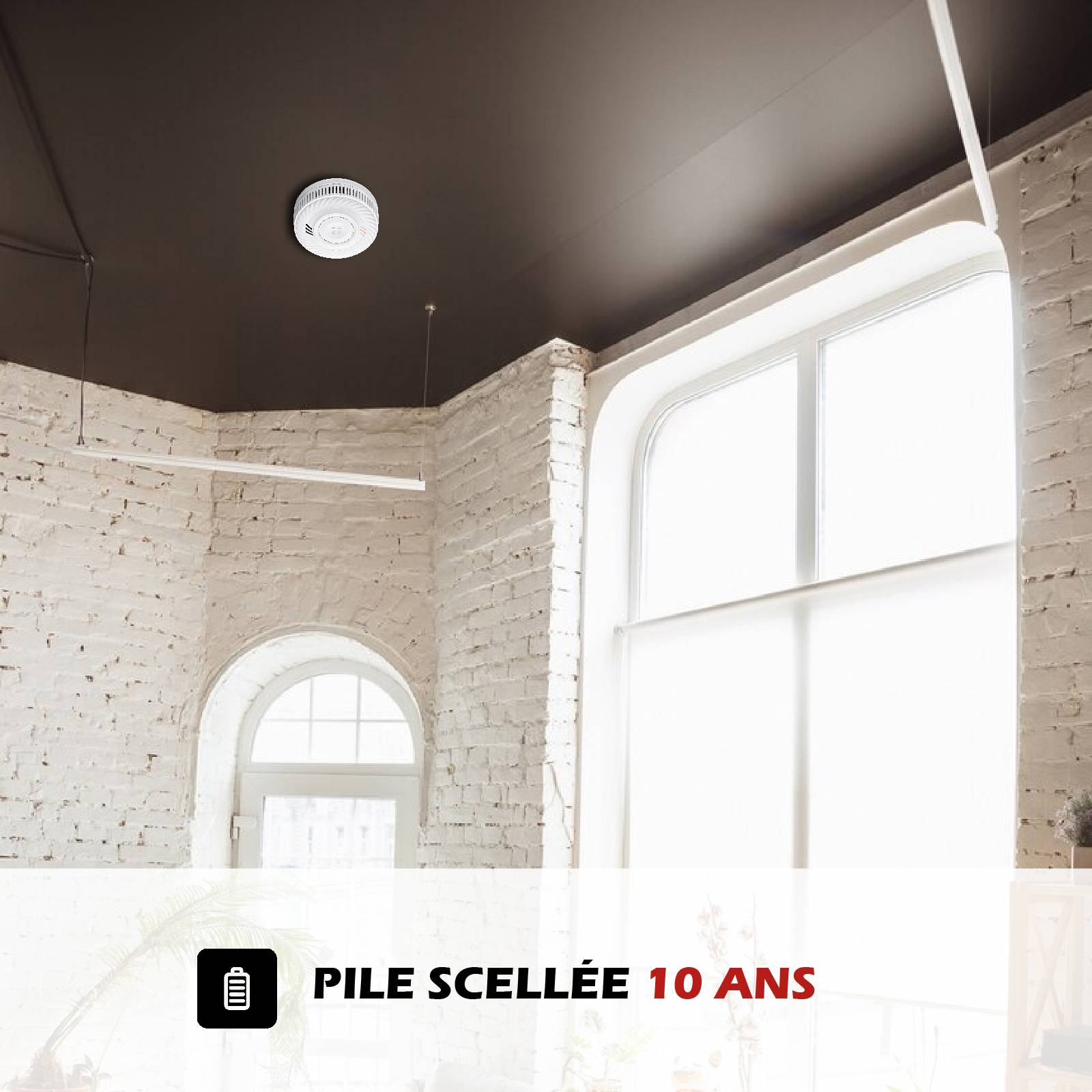 Détecteur de fumée connecté WIFI – CE EN14604 – Pile 10 ans scellée-5