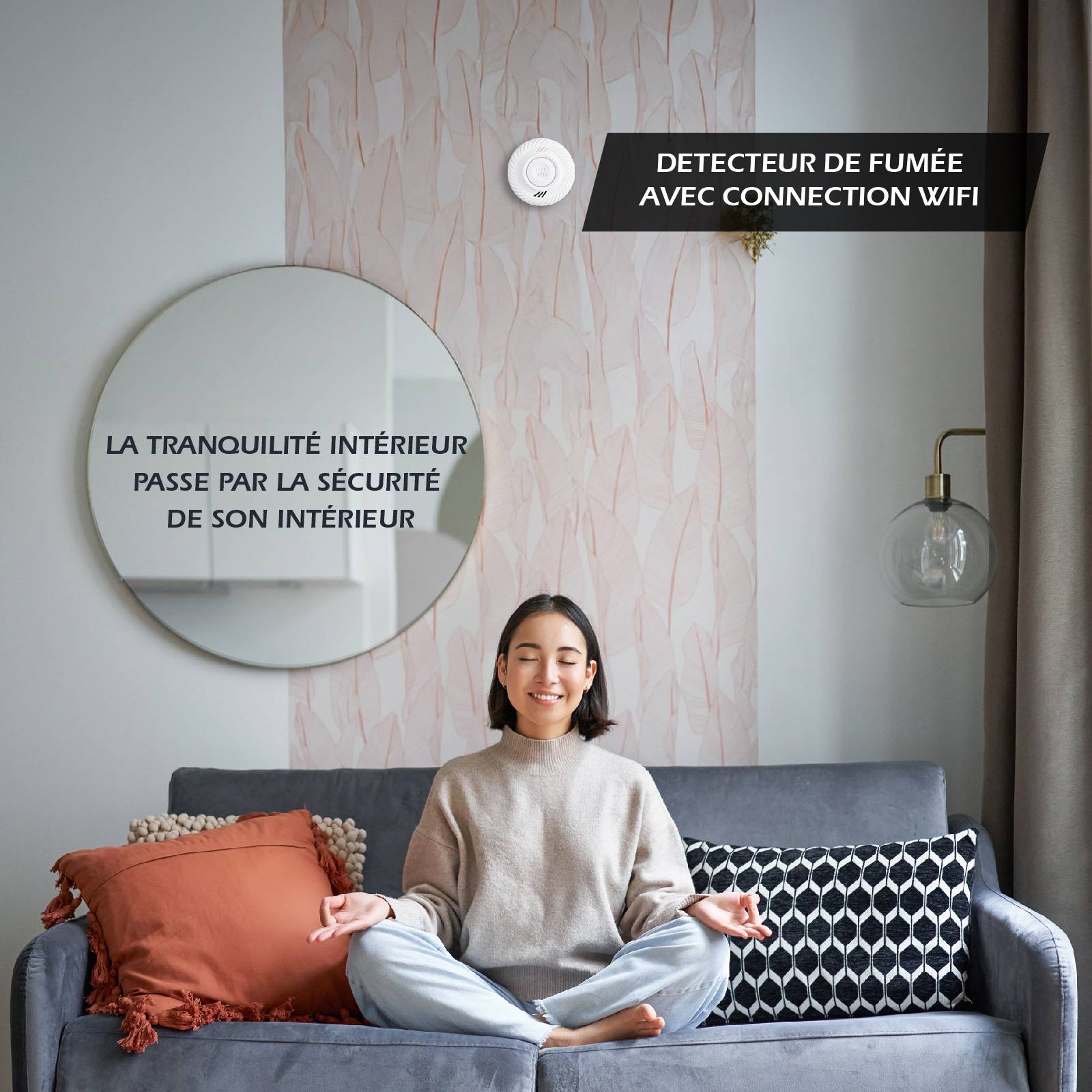Détecteur de fumée connecté WIFI – CE EN14604 – Pile 10 ans scellée-6