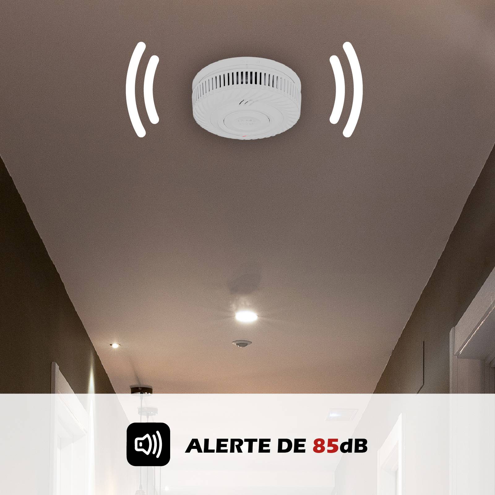 Détecteur de fumée connecté WIFI – CE EN14604 – Pile 10 ans scellée-3