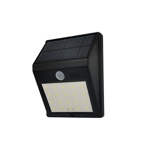 Eclairage LED Solaire à Détection de mouvement Mural Noir 30lm – 160 lm