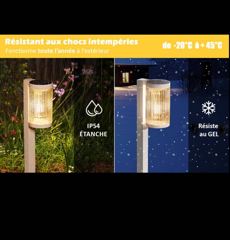 (Lot de 2) Eclairages LED 25 lm Solaire à planter Idéal éclairage d’allée et chemin-6