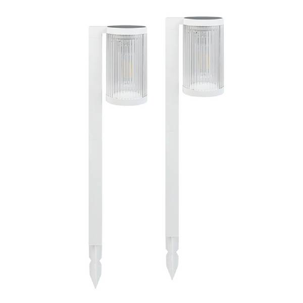 (Lot de 2) Eclairages LED 25 lm Solaire à planter Idéal éclairage d’allée et chemin