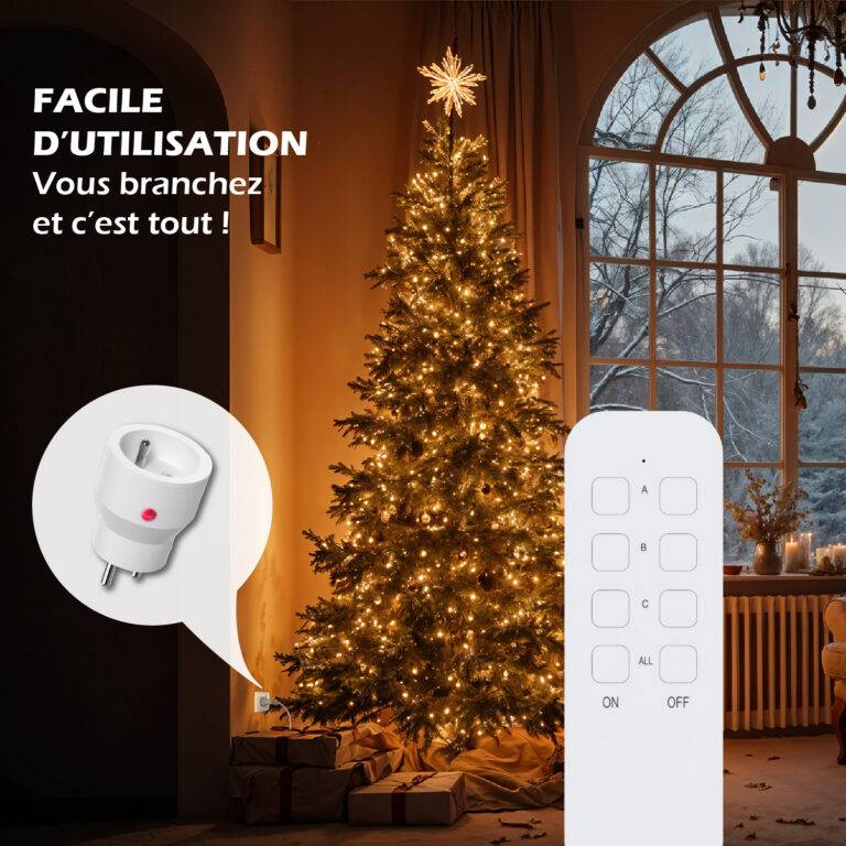 Lot de prise 2300W télécommandée intérieure-5