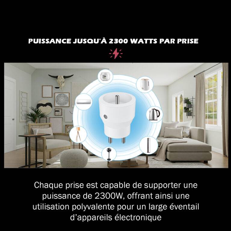 Lot de prise 2300W télécommandée intérieure-3