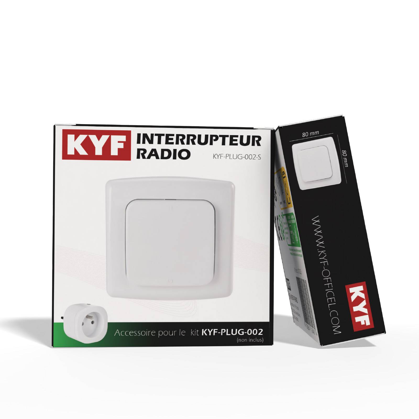 Image du symbole pour Lot de 3 Prises intérieures 3680W connectées (Wifi + Radio fréquence) + 3 Interrupteurs ON/OFF Sans Fil compatibles