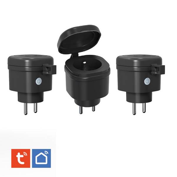 Lot de 3 Prises Extérieures (IP44) 3680W connectées Wifi