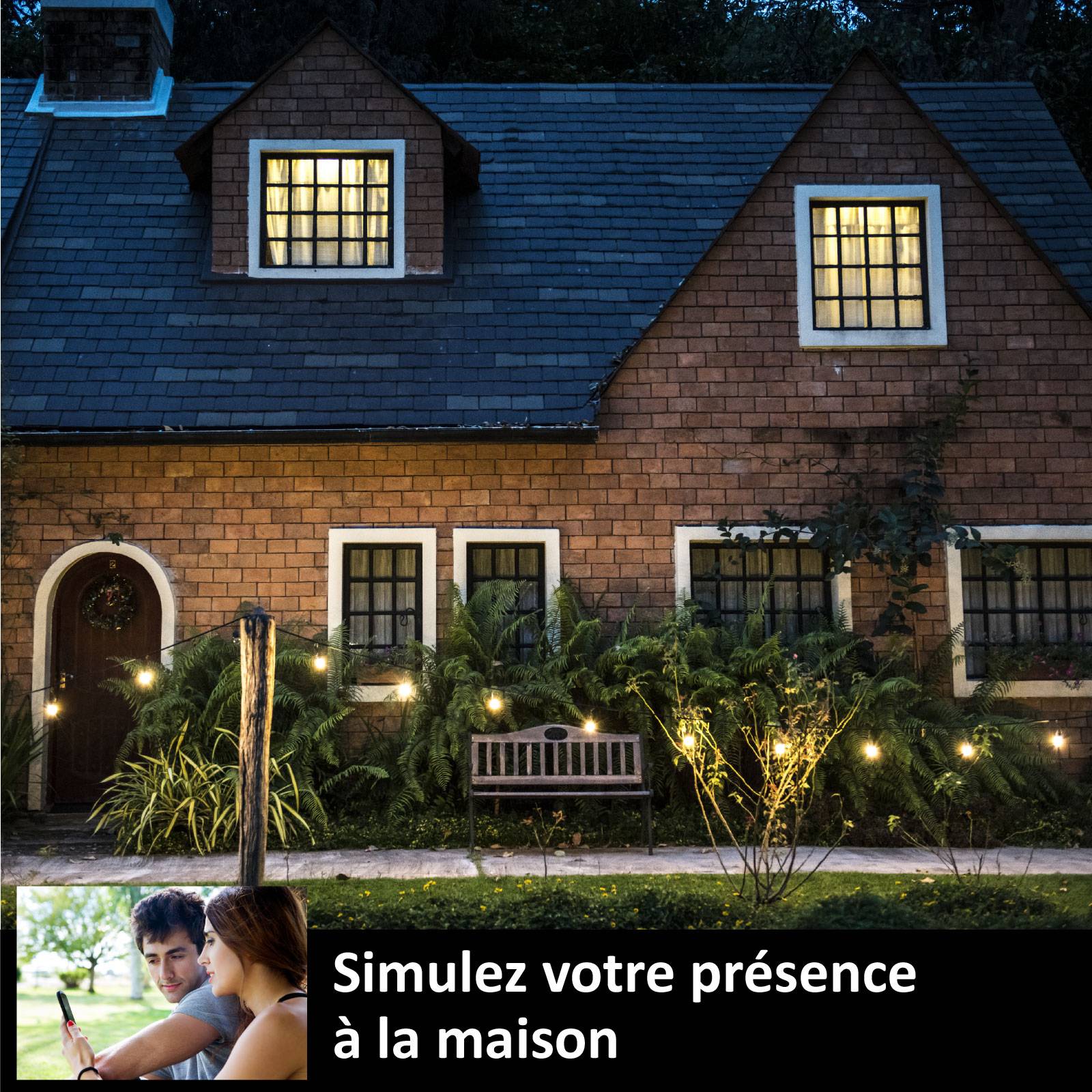 Lot de 2 Prises intérieures 3680W connectées (Wifi + Radio fréquence)-6