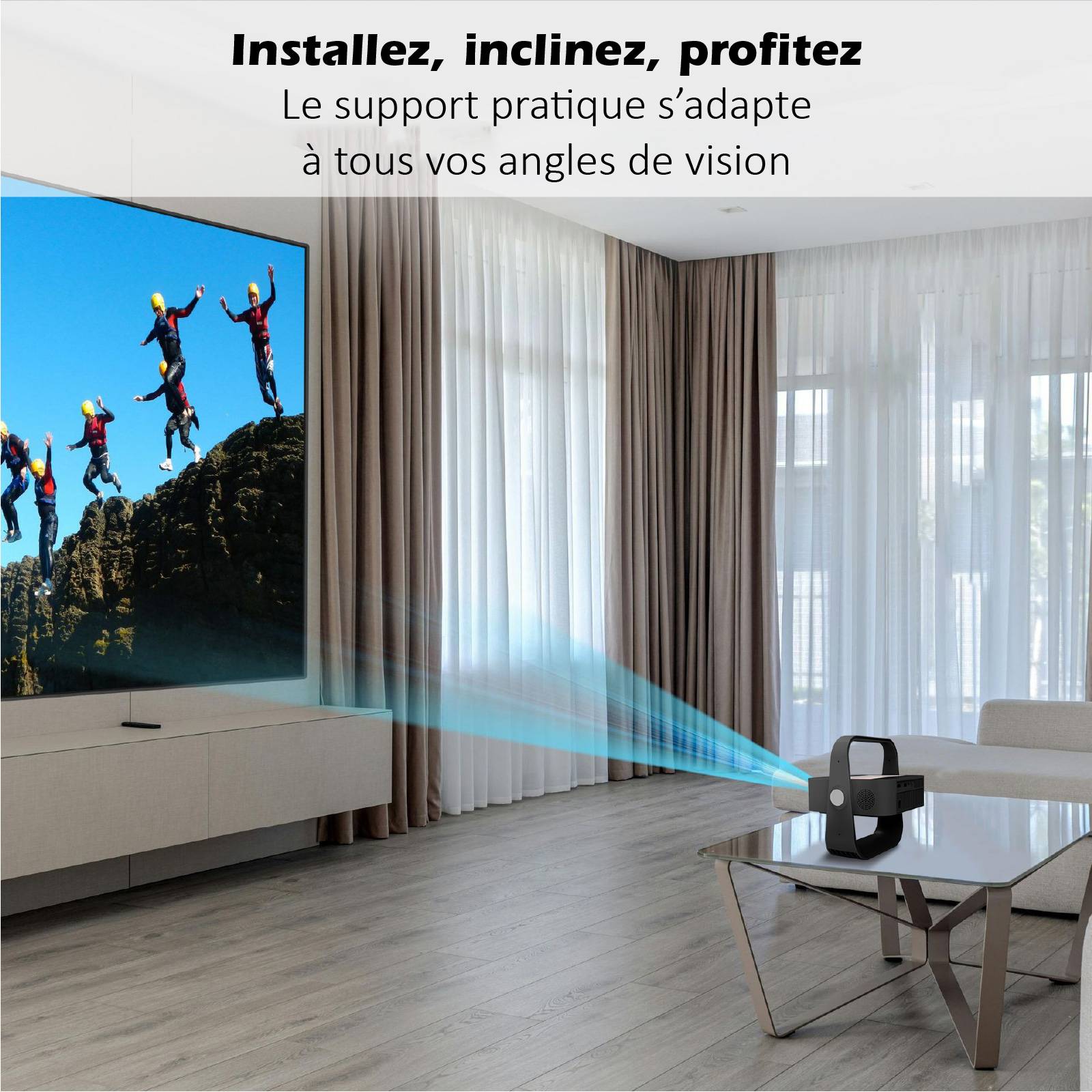 Image du symbole pour Vidéoprojecteur Android 4K Wifi avec écran 7' intégré