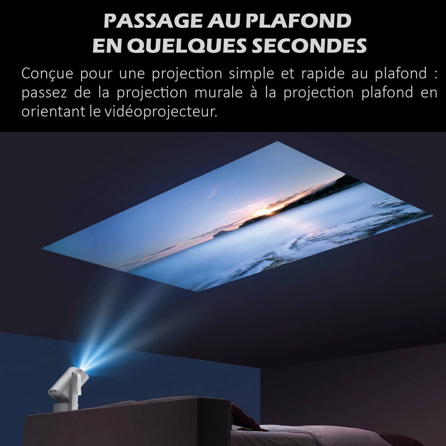 Vidéoprojecteur Android 4K Wifi avec batterie + enceinte 20W-1