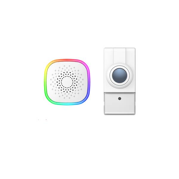 Carillon USB avec Flash LED Multi couleur + bouton de sonnette sur piles