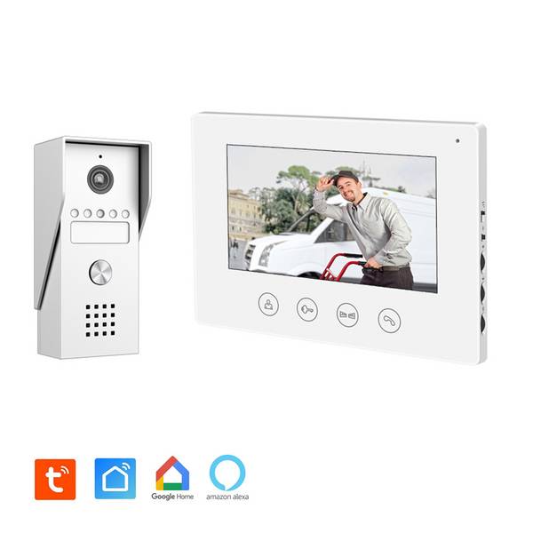 Portier Vidéo filaire connecté Wifi avec Ecran tactile 7 » – 2 fils