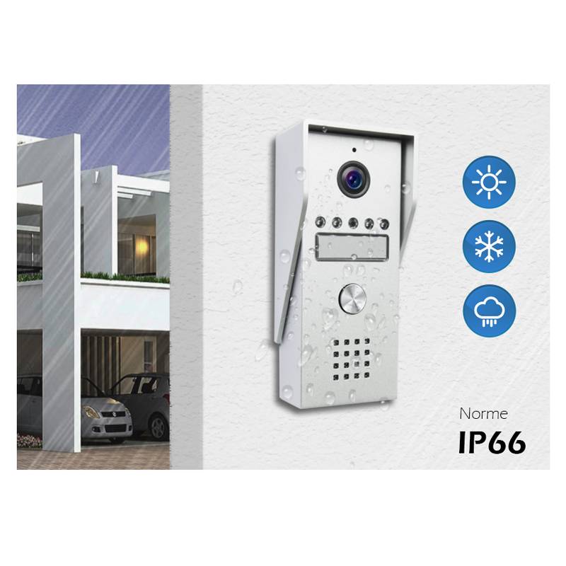 Portier Vidéo filaire connecté Wifi avec Ecran tactile 7 » – 2 fils-3