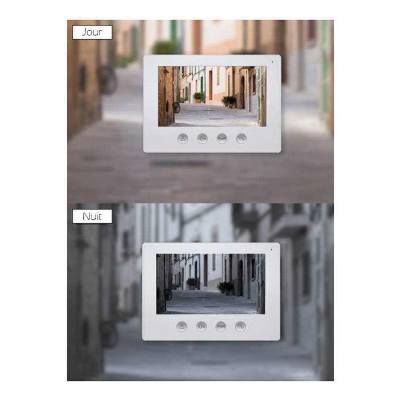 Portier Vidéo filaire connecté Wifi avec Ecran tactile 7 » – 2 fils-4