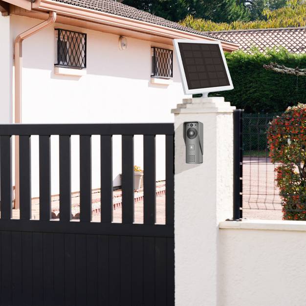 Portier Vidéo Solaire connecté Wifi avec Carillon intérieur 60 mélodies-2
