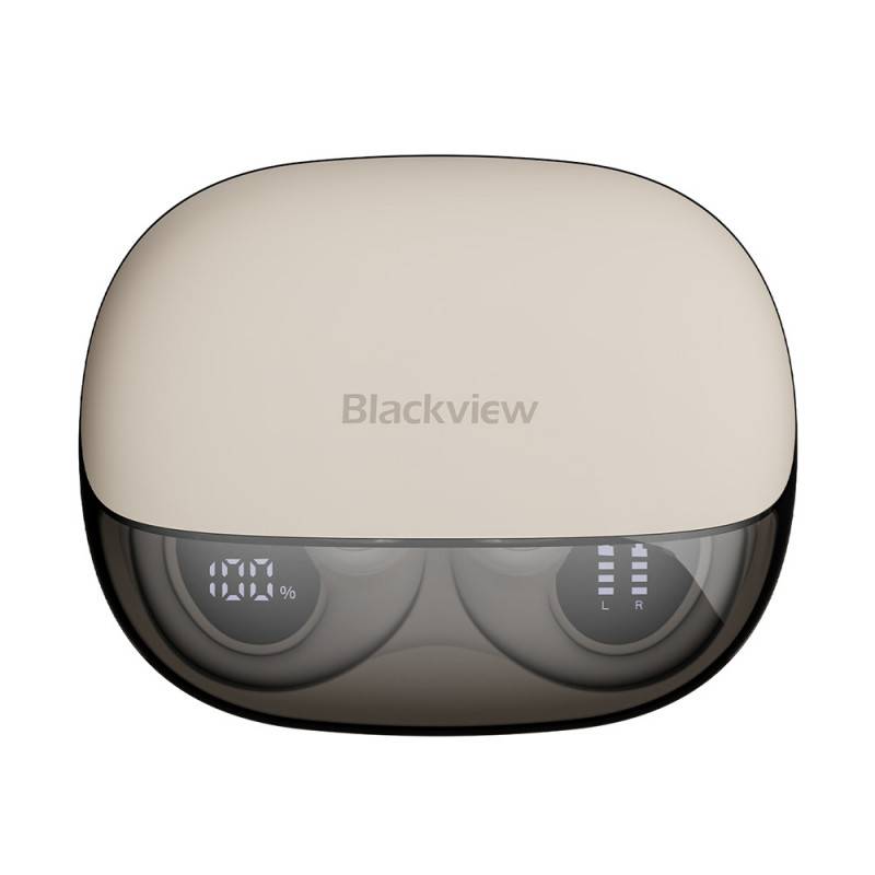 Blackview Airbuds 300 (Bluetooth 6.0 - Reduction de Bruit - Étanche IPX5) Beige-1