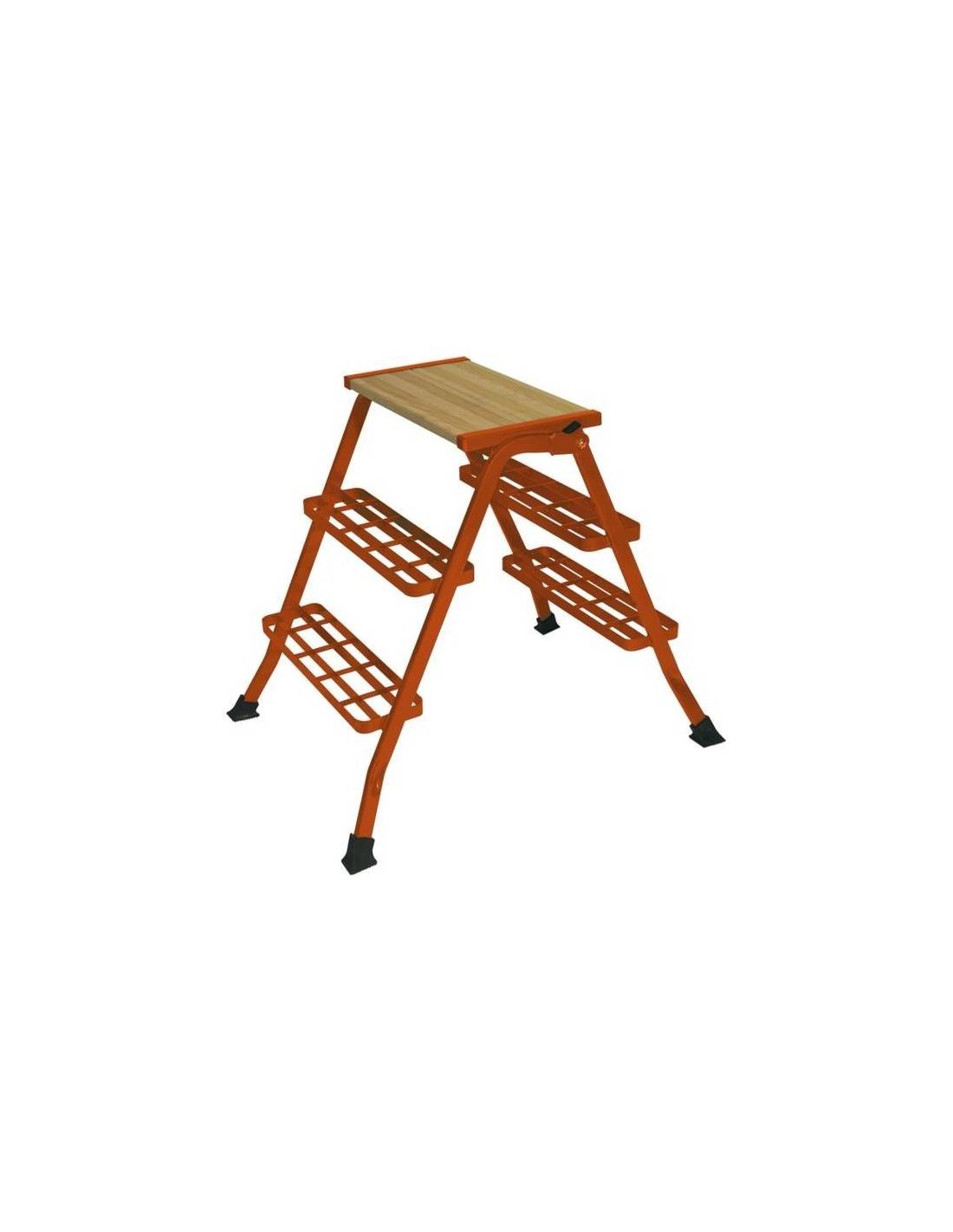 Marchepied Acier Pliant Avec Caillebotis 90cm 4 Marches-0