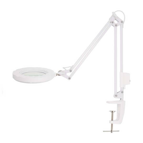 Lampe Loupe LED 6W 700lm 6500K Grossissante avec Pince de Fixation