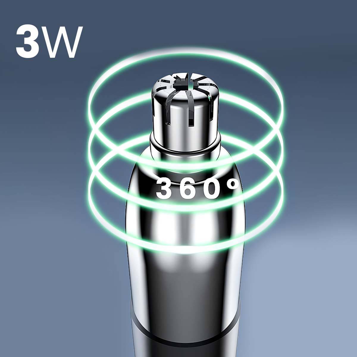 Tondeuse 3W pour Poils de Nez Rechargeable USB Compacte avec Écran Digital-4
