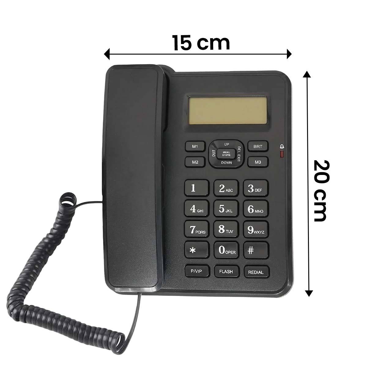 Téléphone Fixe Filaire avec Haut-parleur - Numérotation Rapide - Écran LCD-2