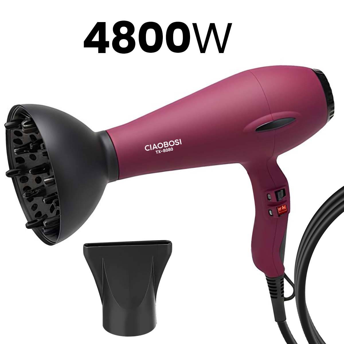Sèche-Cheveux 4800W Fonction Air Chaud / Froid Réglable-4
