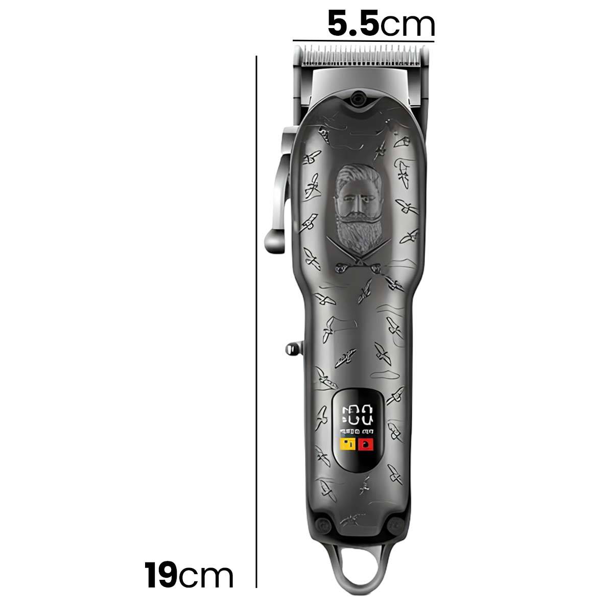Tondeuse Électrique USB-C 5W Sans Fil 2000mAh Design Rétro avec Écran LED-2