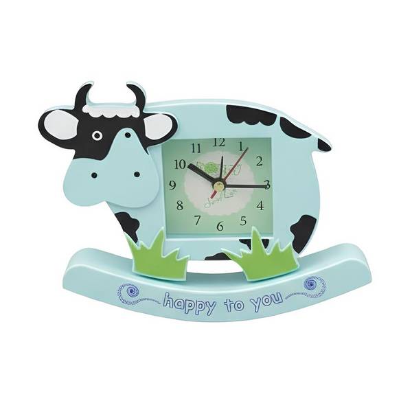 Réveil Analogique pour Enfant en Forme de Vache Modèle Happy to You