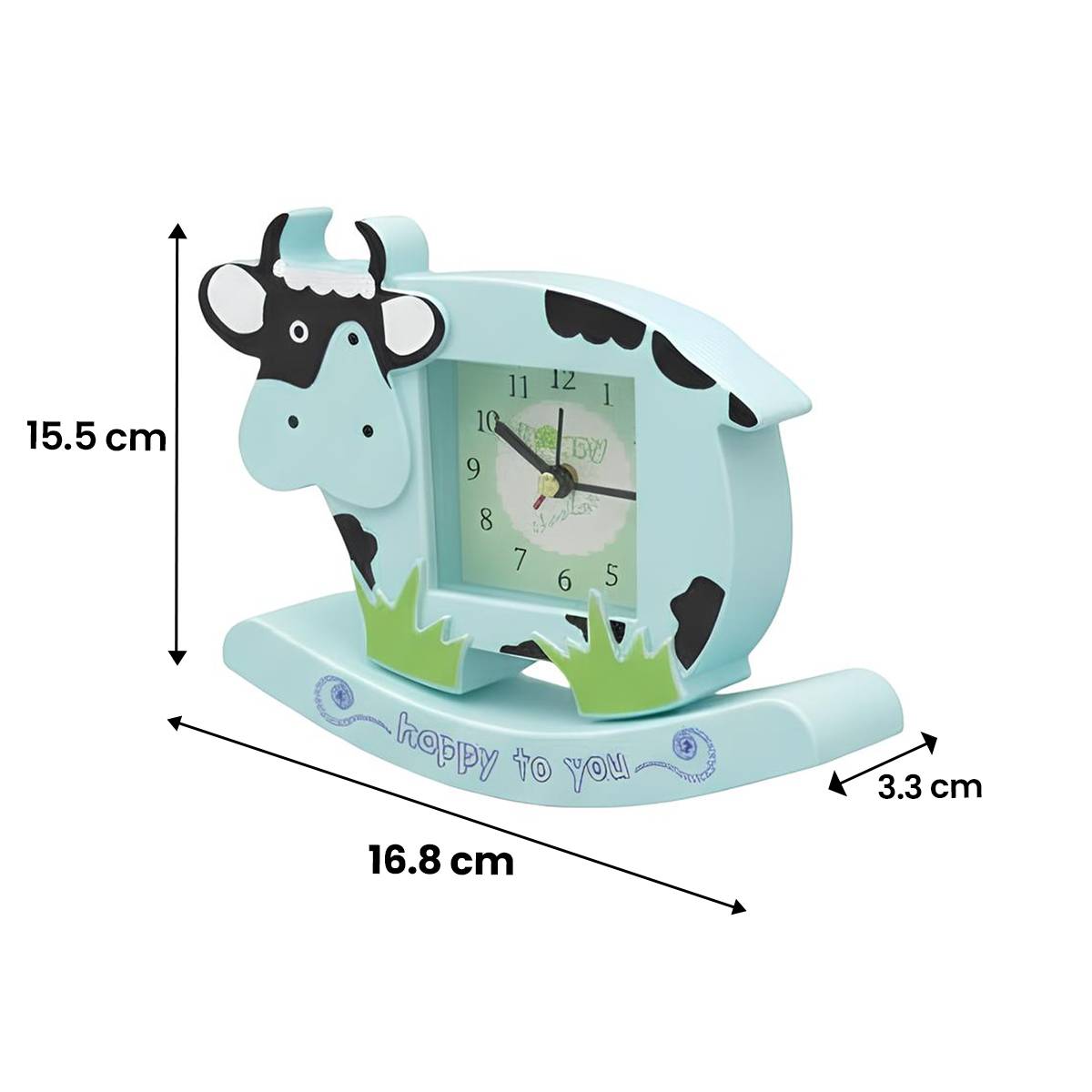 Réveil Analogique pour Enfant en Forme de Vache Modèle Happy to You-1