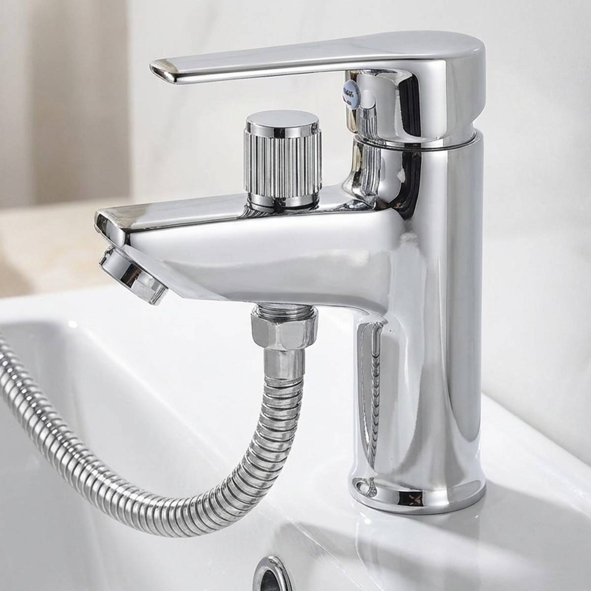 Mitigeur de Lavabo 1 Trou Finition Chromé Anti-corrosion-2