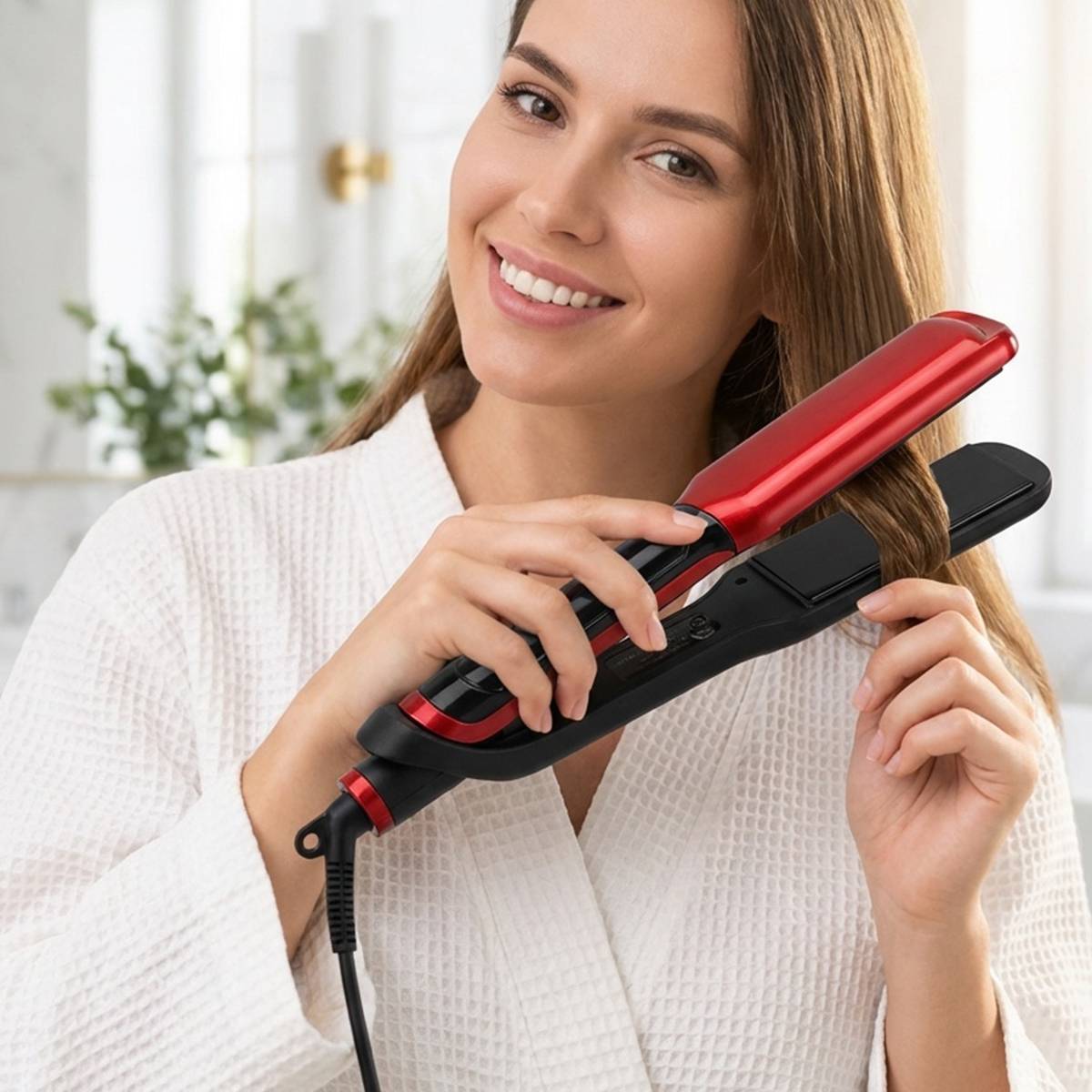 Fer à Gaufrer 45W pour Cheveux avec Écran Digital-2