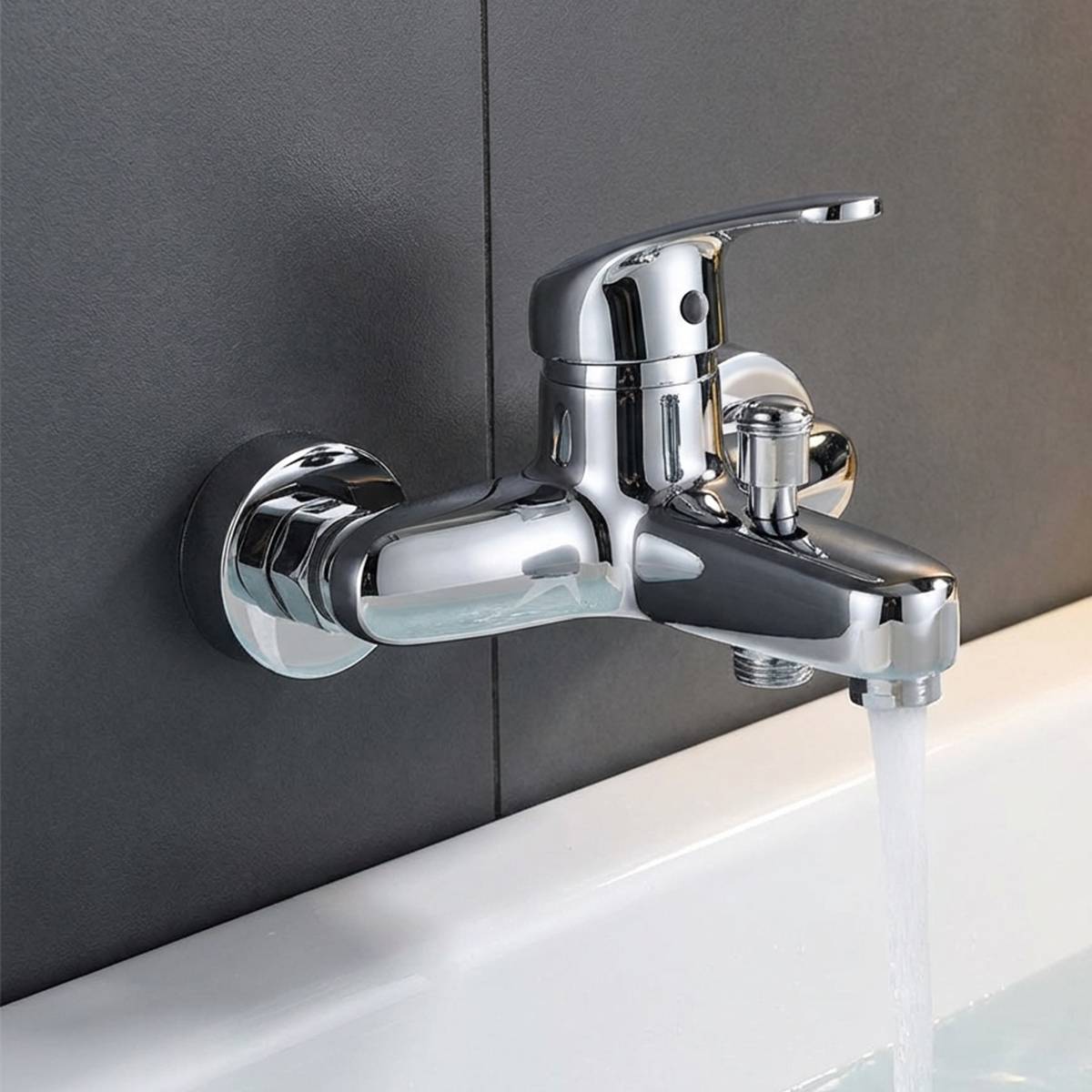 Mitigeur de Bain et Douche en Laiton Finition Chromé Anti-fuite-2