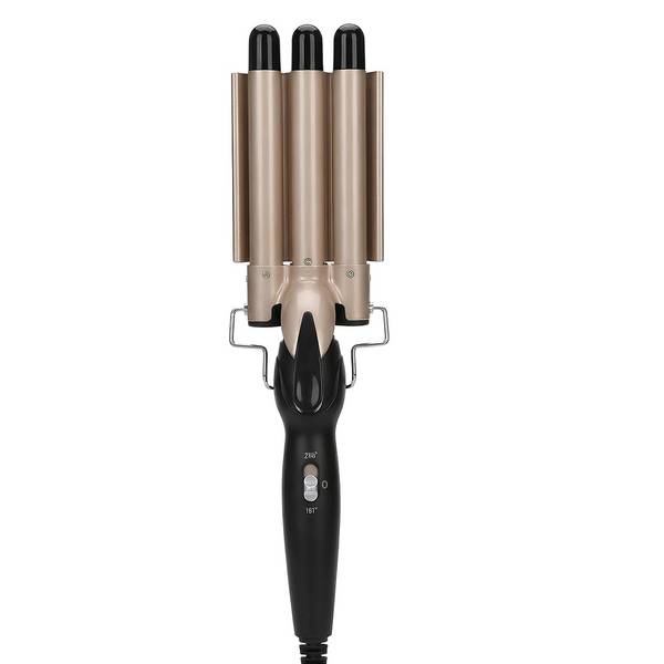 Fer À Boucler Triple Tube Céramique 70W avec Chauffage Rapide PTC