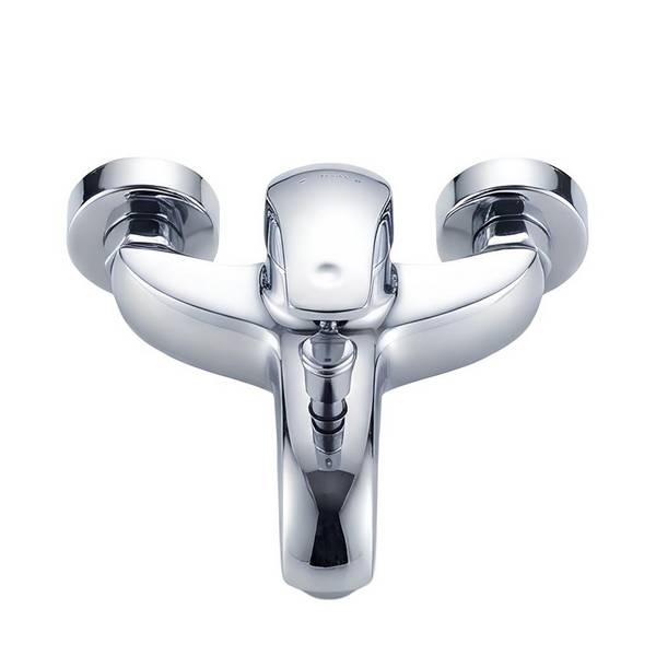 Mitigeur de Douche Mural Chromé 16x9cm avec Levier Unique Antifuite