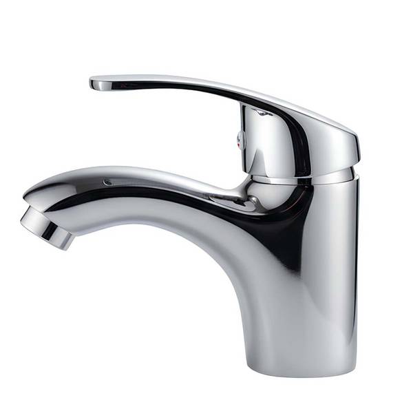 Robinet de Lavabo Monocommande 10×9cm Finition Chromée Eau Chaude et Froide