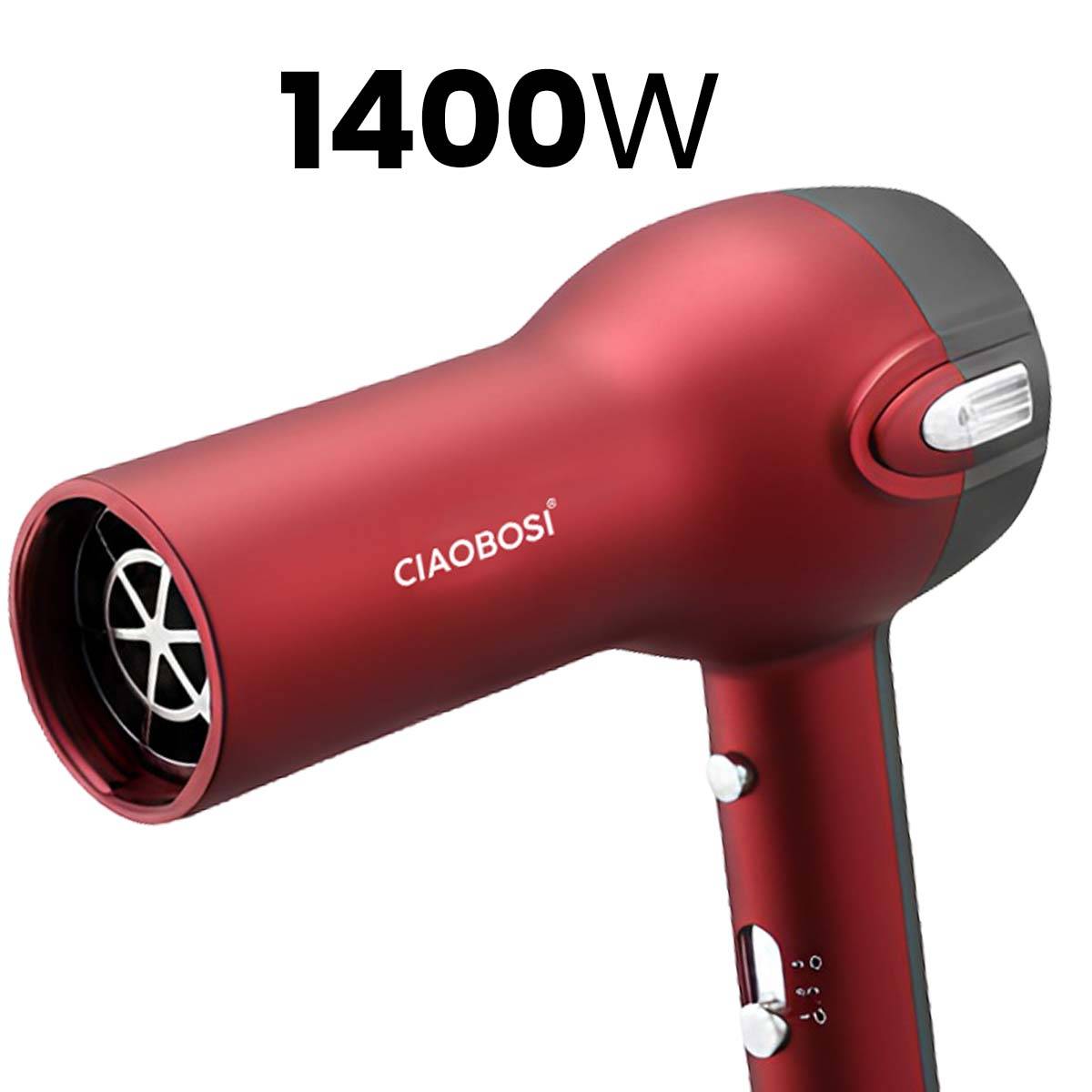Sèche-Cheveux Électrique 1400W avec Air Froid et Vitesses Réglables-4