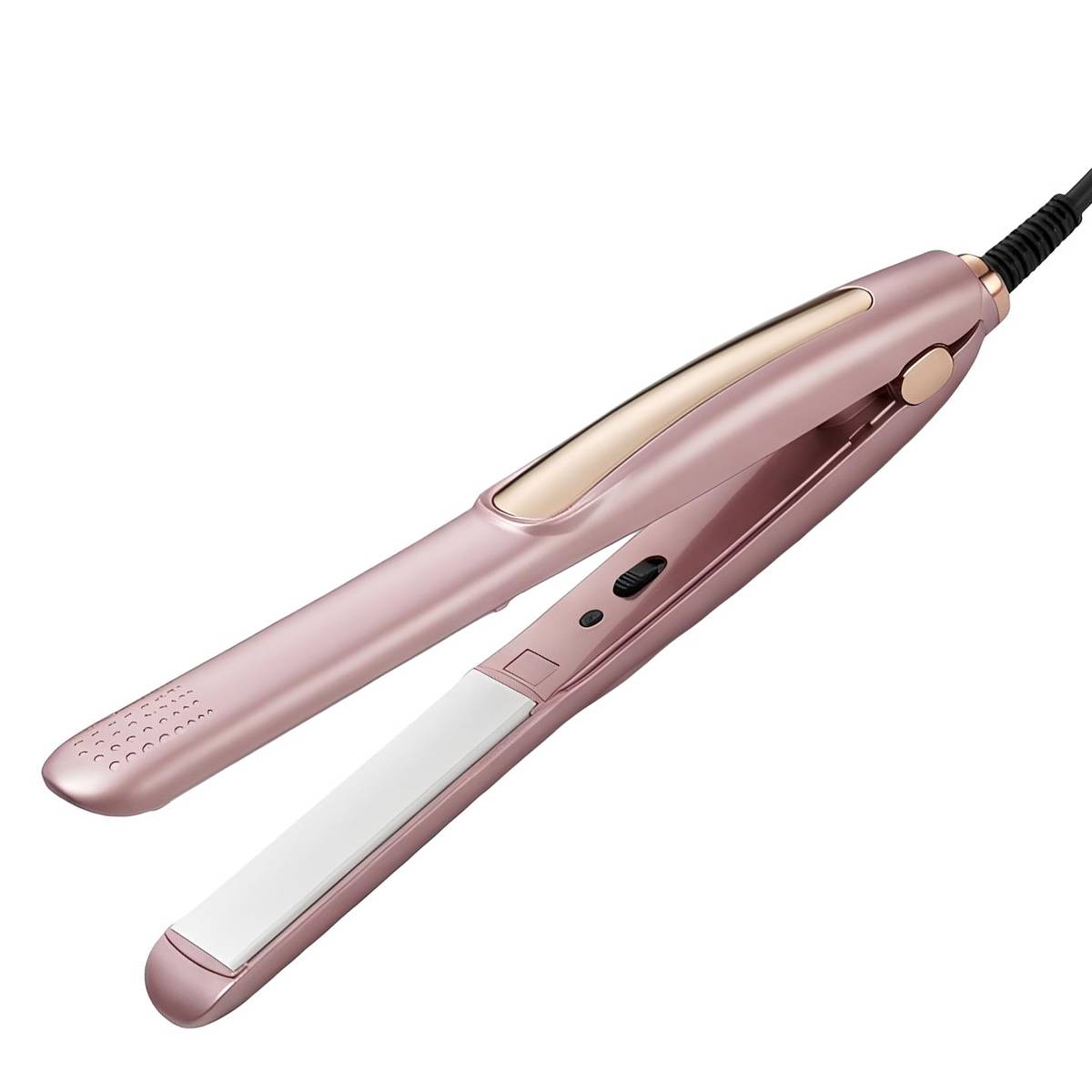Fer à Lisser et à Boucler en Céramique Tourmaline 25W avec Température Réglable-1