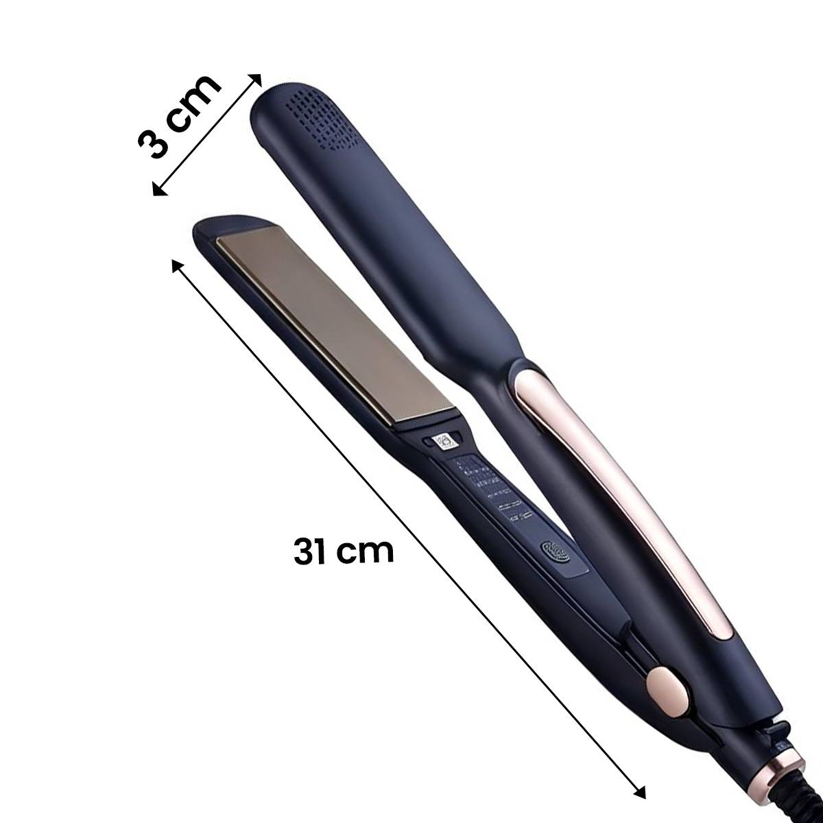 Fer à Lisser et à Boucler en Céramique Tourmaline 40W avec Température Réglable-3