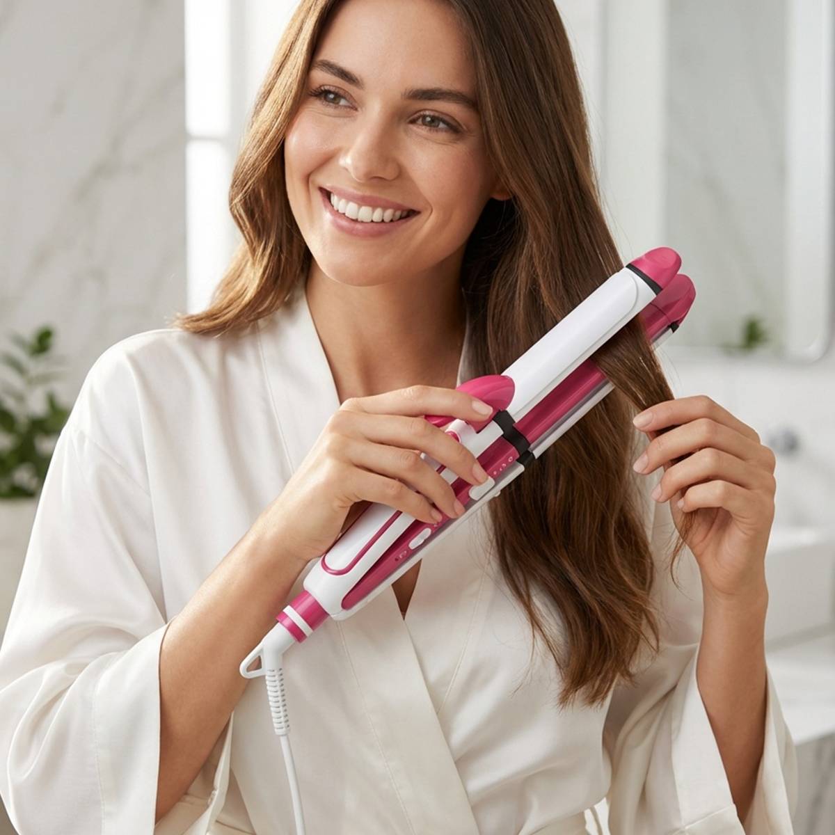 Fer à Lisser 3-en-1 avec Fonction Boucleur et Coiffeur-2