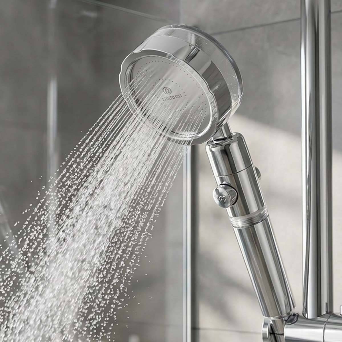 Pomme De Douche Haute Pression avec Filtre Intégré et Modes Jet Brume / Massage-2