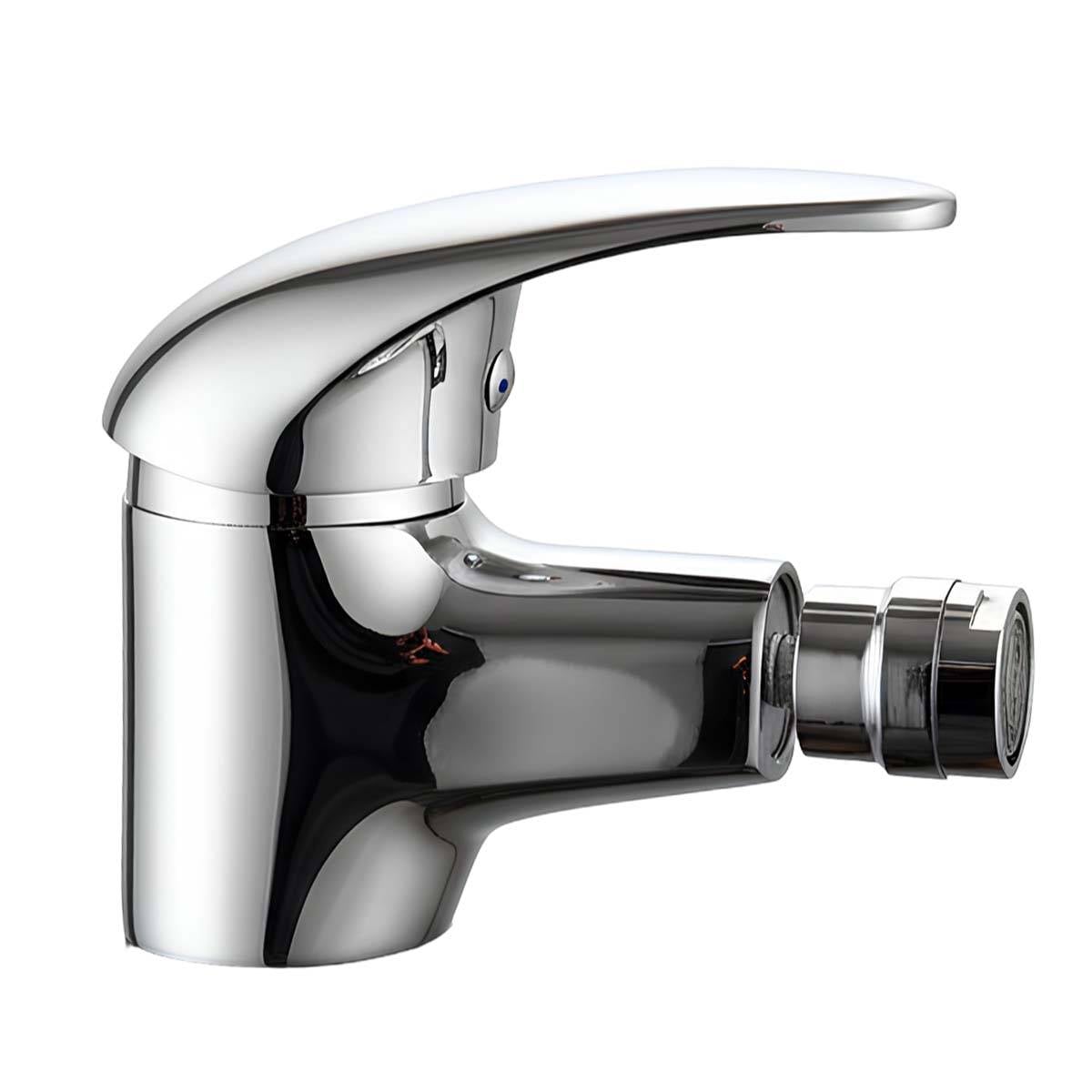 Robinet de Lavabo Monocommande Chromé 12x11cm Eau Chaude et Froide-0