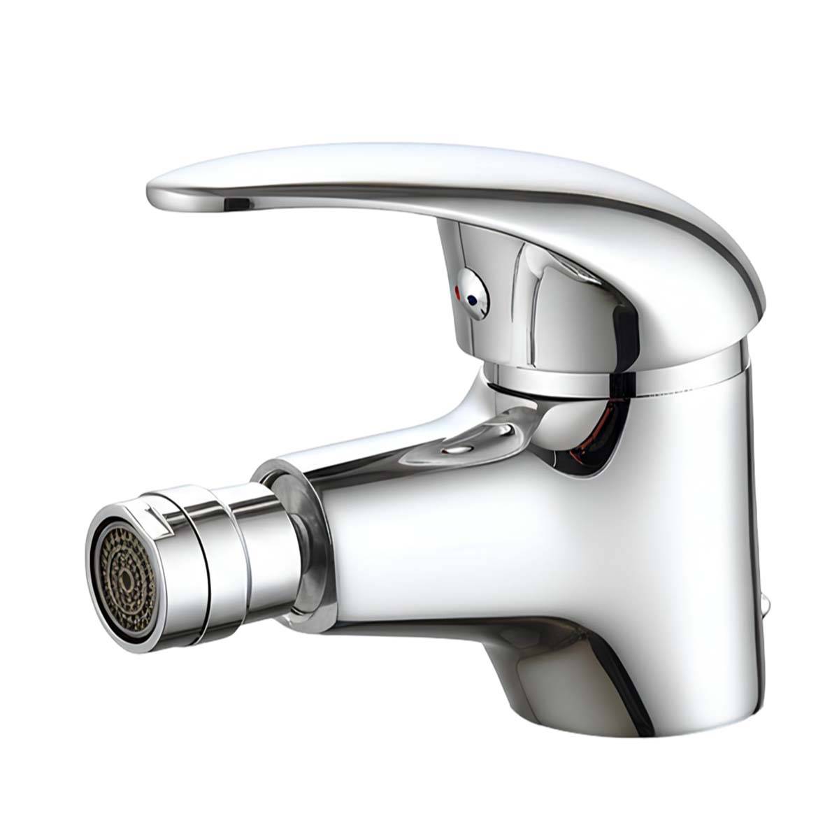 Robinet de Lavabo Monocommande Chromé 12x11cm Eau Chaude et Froide-1